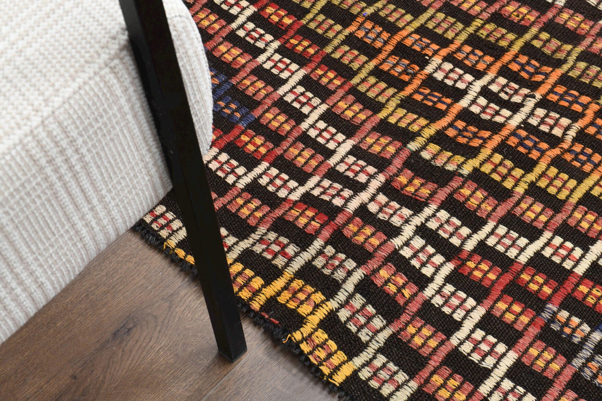 Turkish Vintage Area Kilim Rug