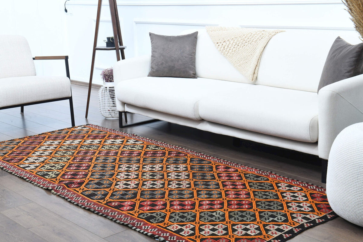 Honeycomb Vintage Kilim Runner