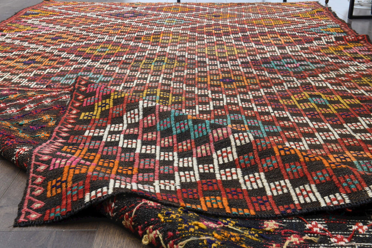 Turkish Vintage Area Kilim Rug