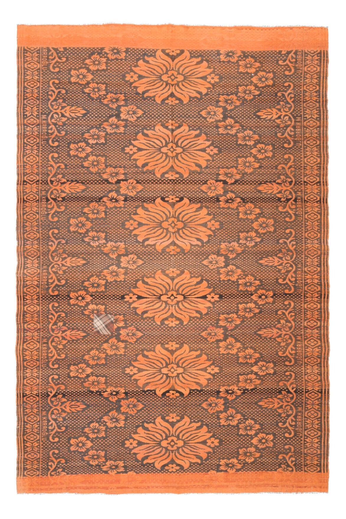 El yapımı vintage halı 178x264 cm i̇kat desenli yün - farklı açıdan görünüm