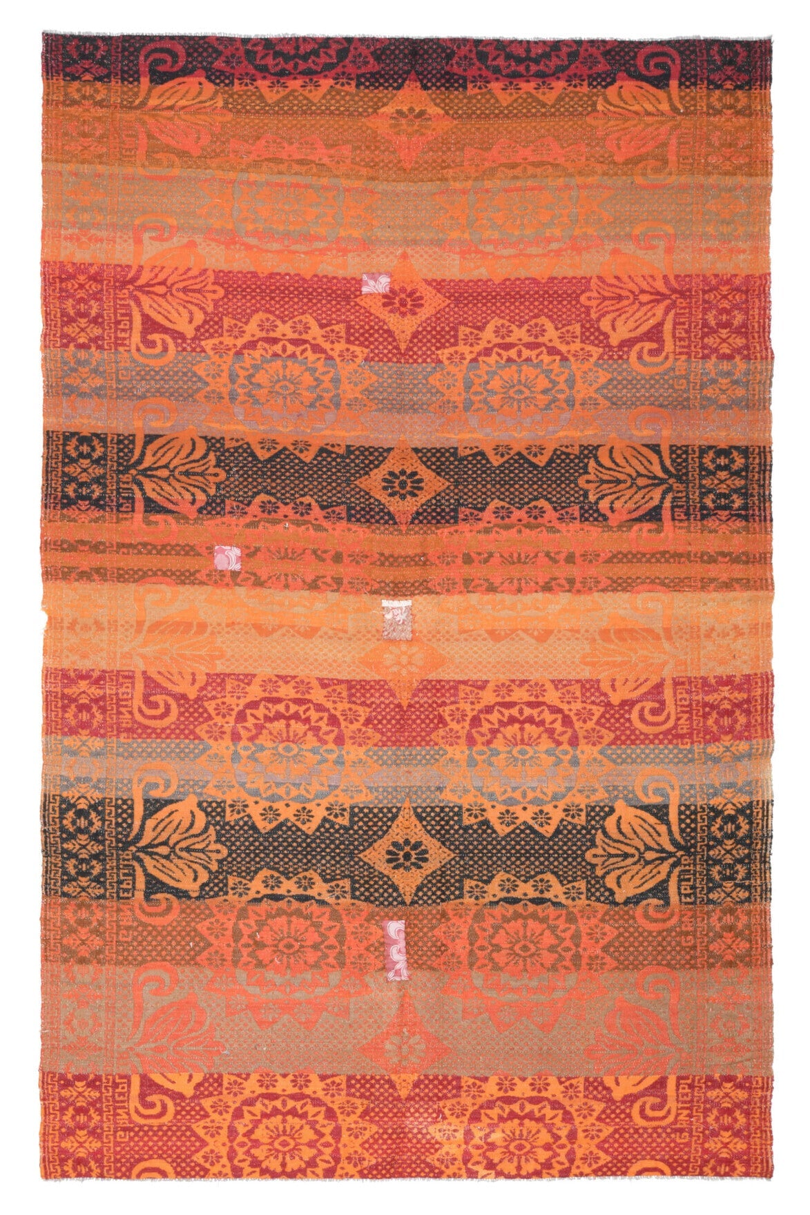 El yapımı vintage halı 183x287 cm tribal desenli yün - açık alan görünümü