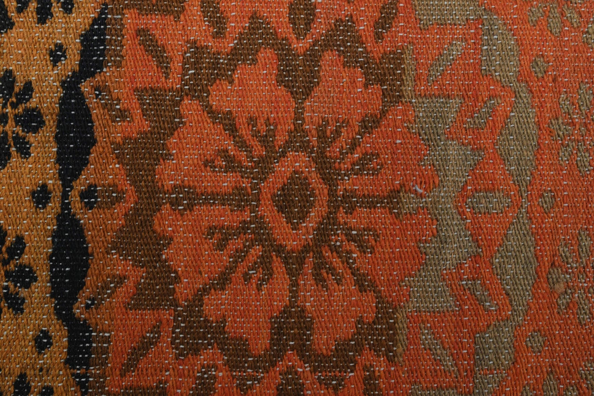 El yapımı vintage halı 183x287 cm tribal desenli yün - desen detayı