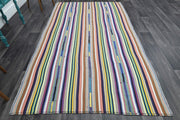 1960'lardan Anadolu kökenli çizgili el dokuma vintage kilim, 169x290 cm