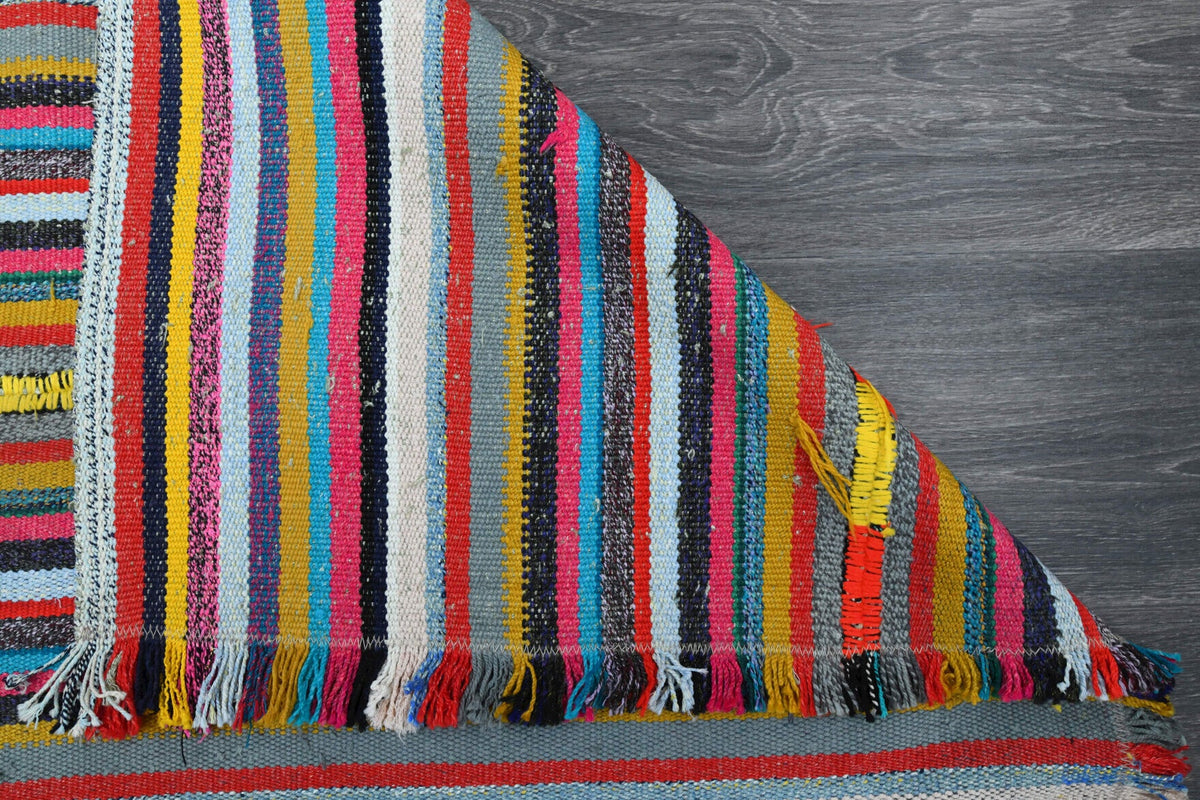 Turkish Vintage Area Kilim Rug