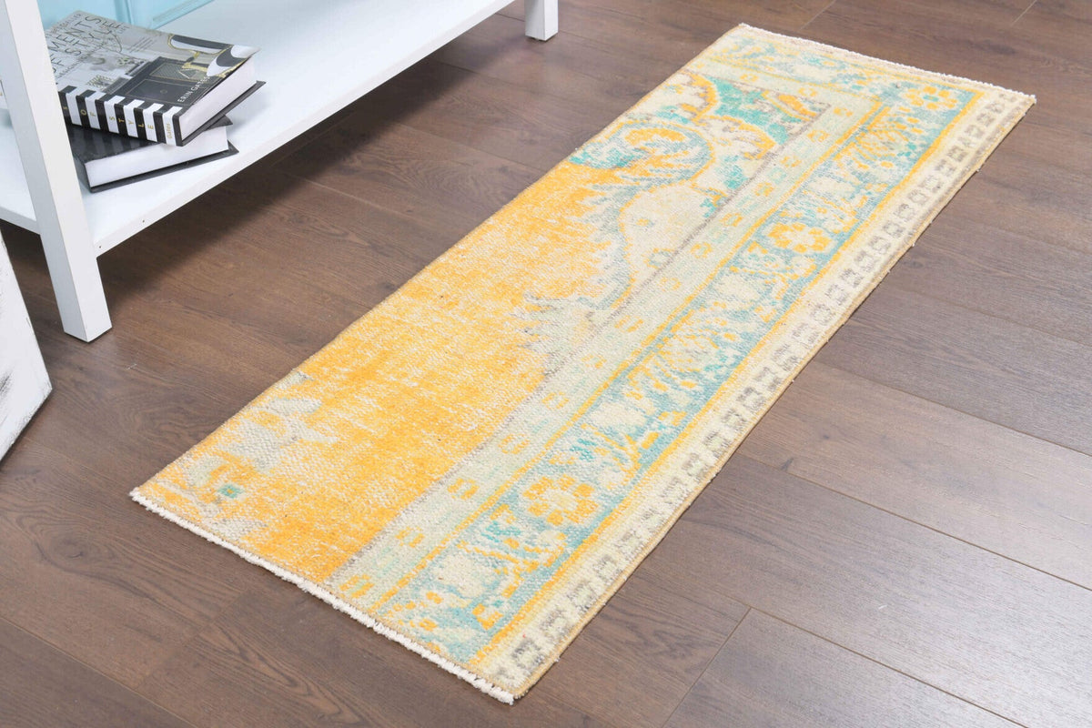 Turkish Vintage Mini Oushak Rug
