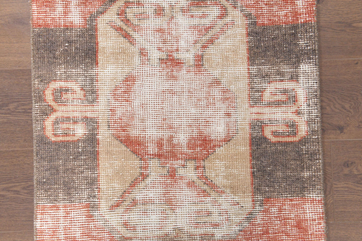 Red Vintage Oushak Runner Rug