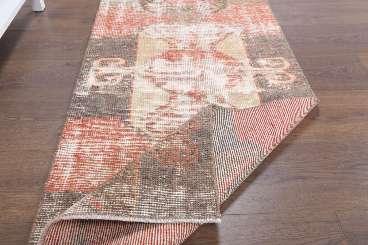 Red Vintage Oushak Runner Rug