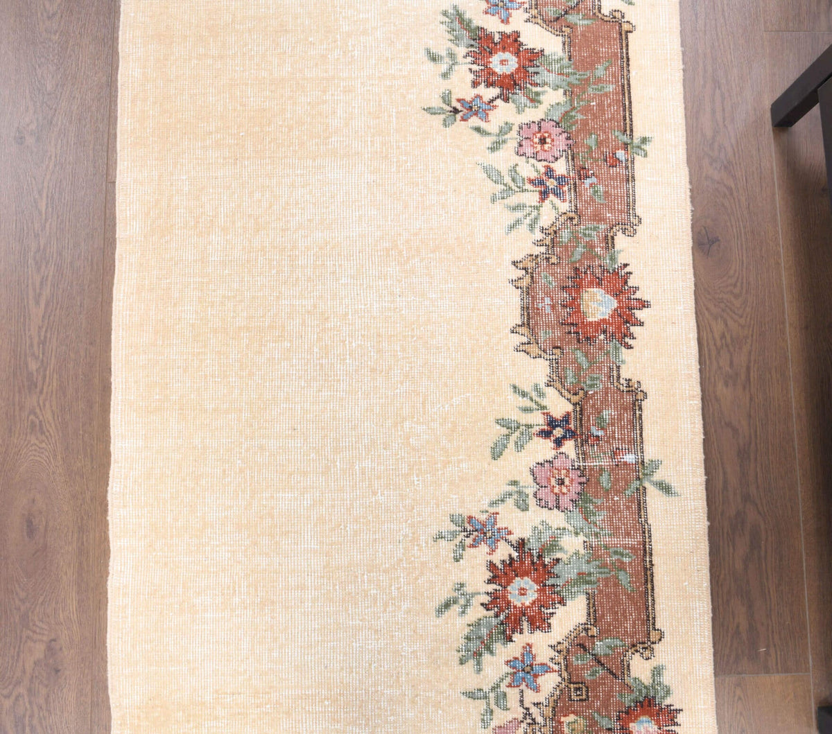 Beige Vintage Anatolian Runner Rug
