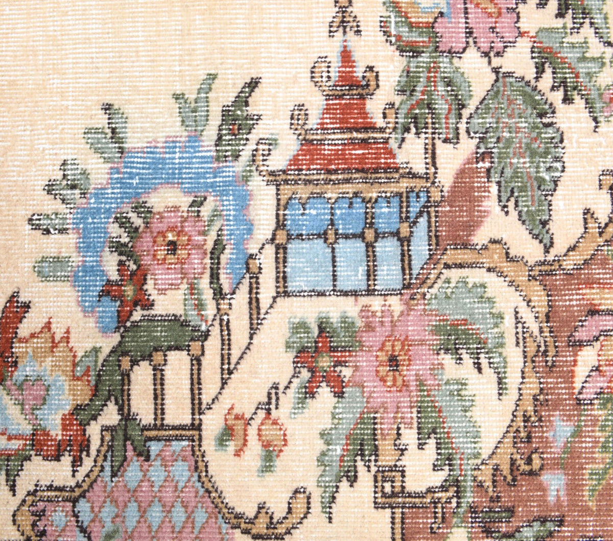 Beige Vintage Anatolian Runner Rug