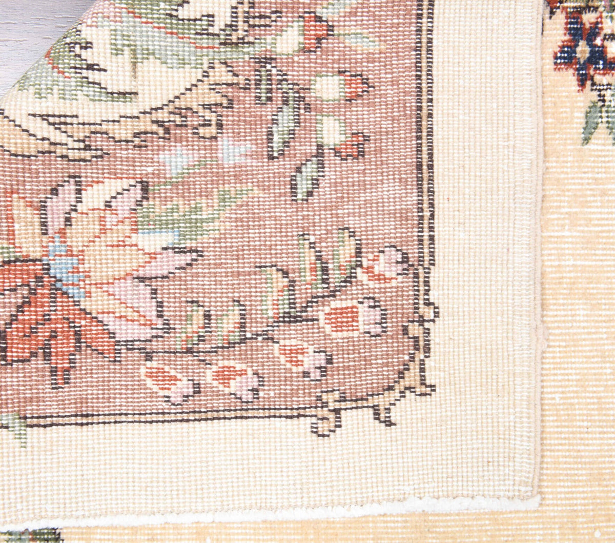 Beige Vintage Anatolian Runner Rug