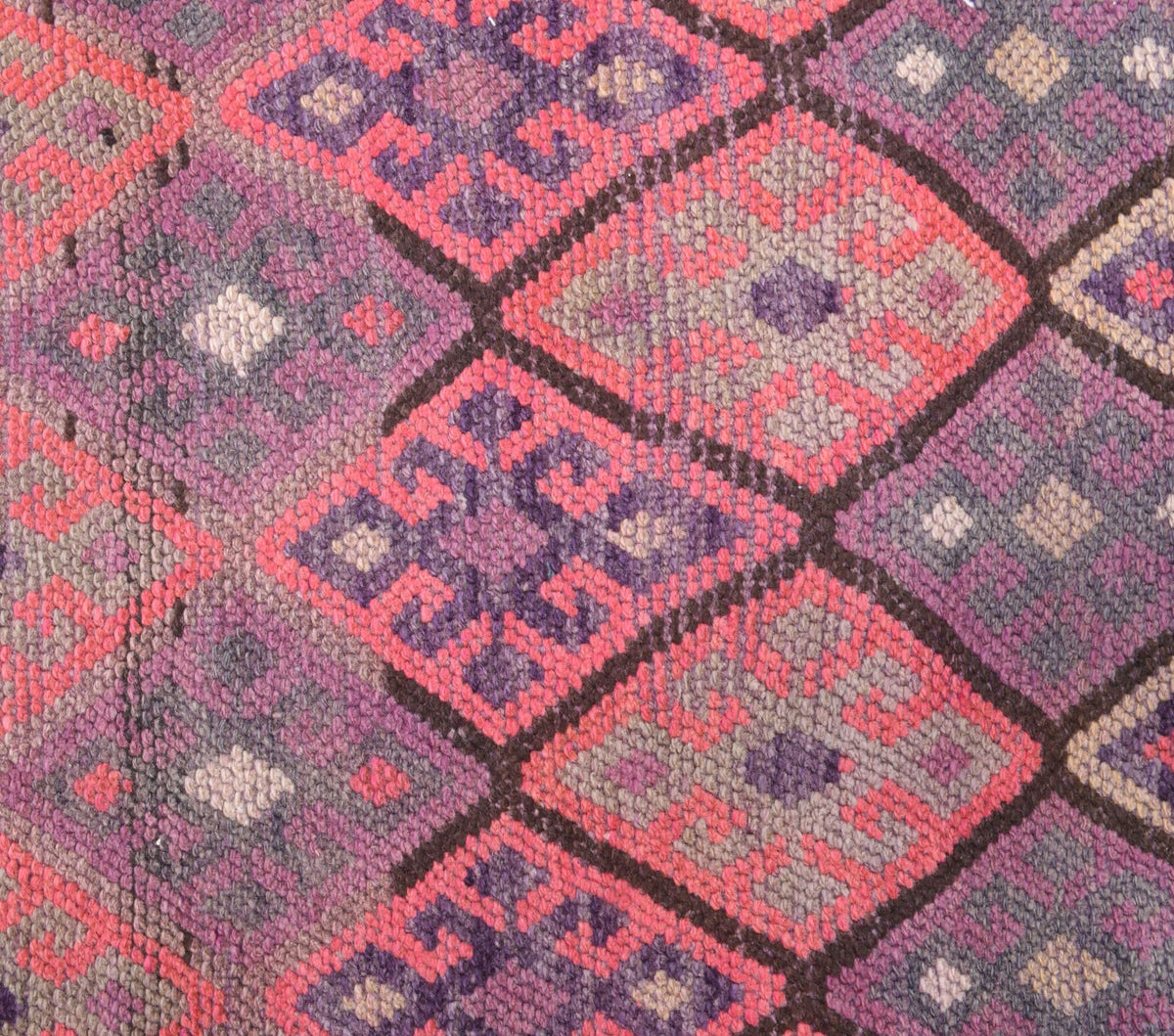 Jewel Colors - Hand-Knotted Vintage Anatolian Runner Rug