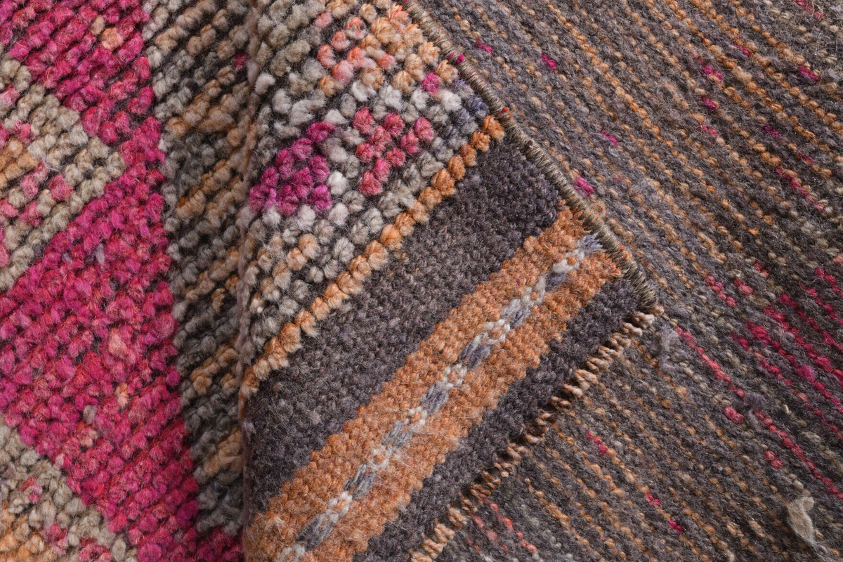Turkish Vintage Hand-Knotted Runner Rug