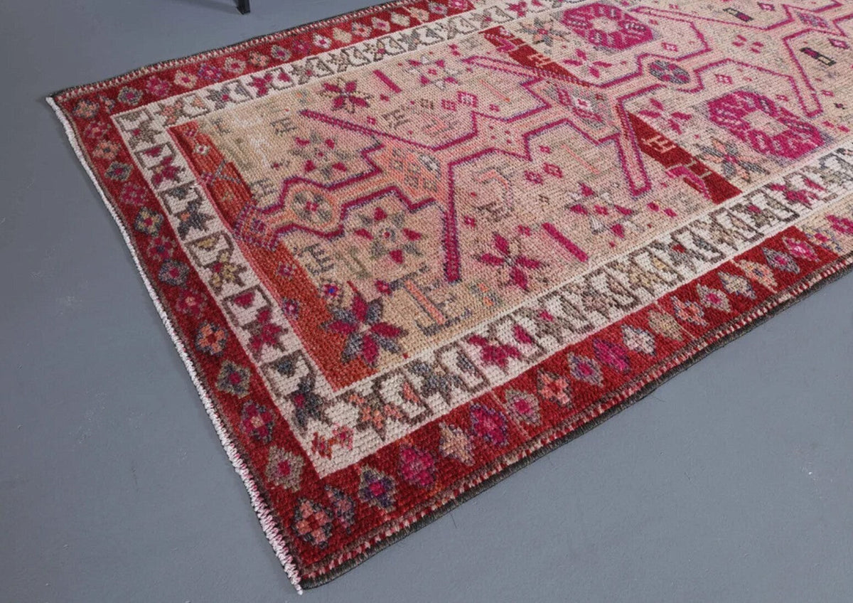Heirloom Unique Vintage Handwoven Oushak Runner