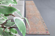 El yapımı vintage yolluk 79x340 cm tribal desenli yün - detay görünümü