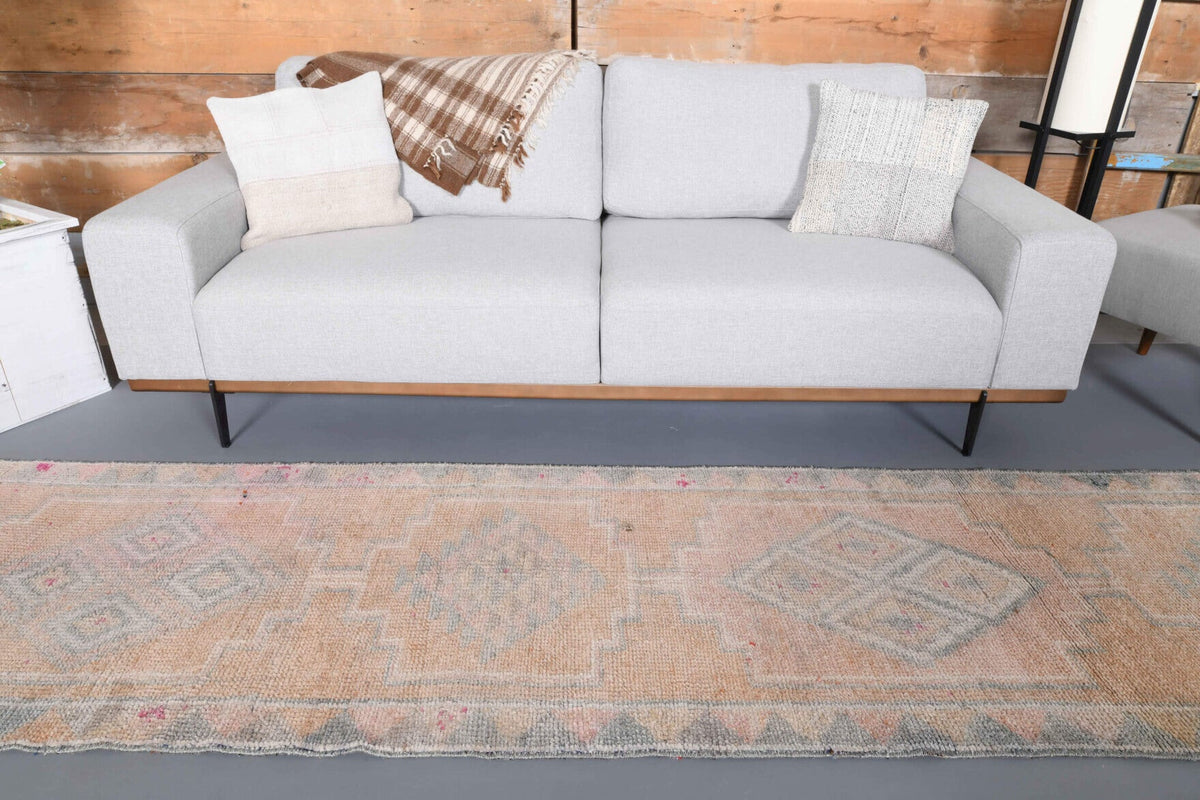 El yapımı vintage yolluk 79x340 cm tribal desenli yün - desen detayı