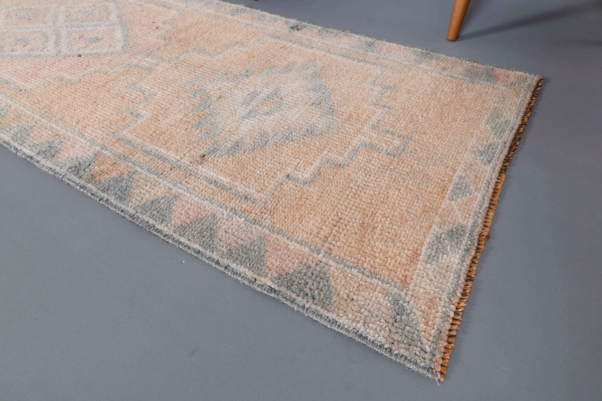 El yapımı vintage yolluk 79x340 cm tribal desenli yün - mekan görünümü
