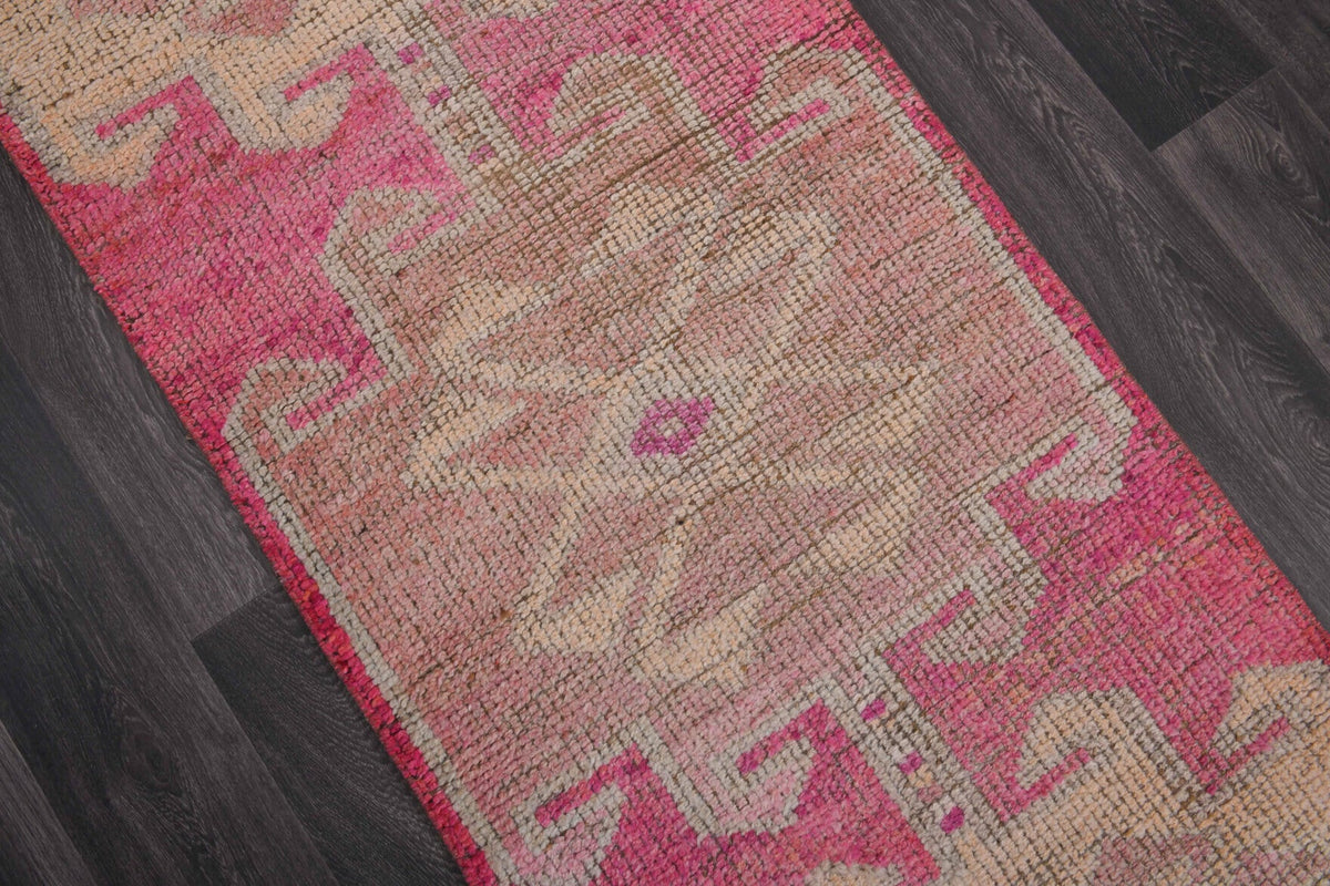 3x10 Vintage Pink Runner Rug