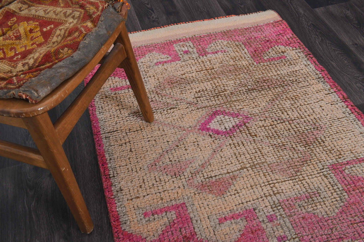 3x10 Vintage Pink Runner Rug