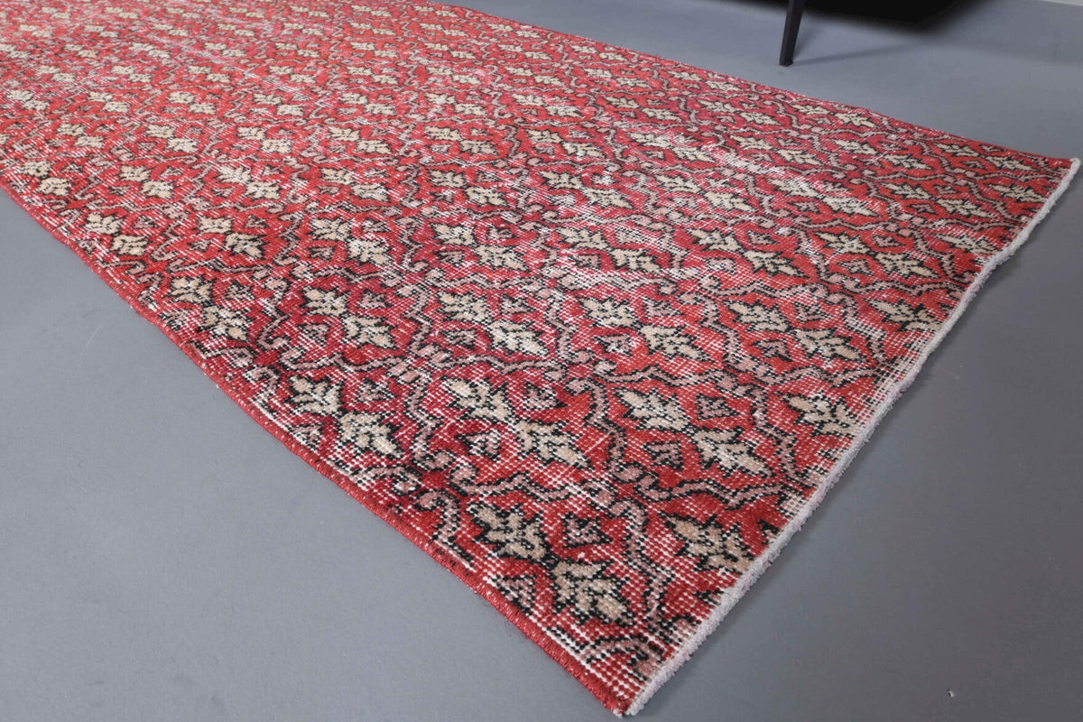 El yapımı vintage yolluk 91x272 cm damask desenli yün - mekan görünümü