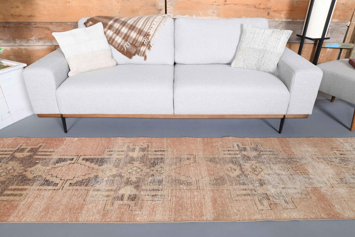 El yapımı vintage yolluk 79x361 cm geometrik desenli yün - desen detayı