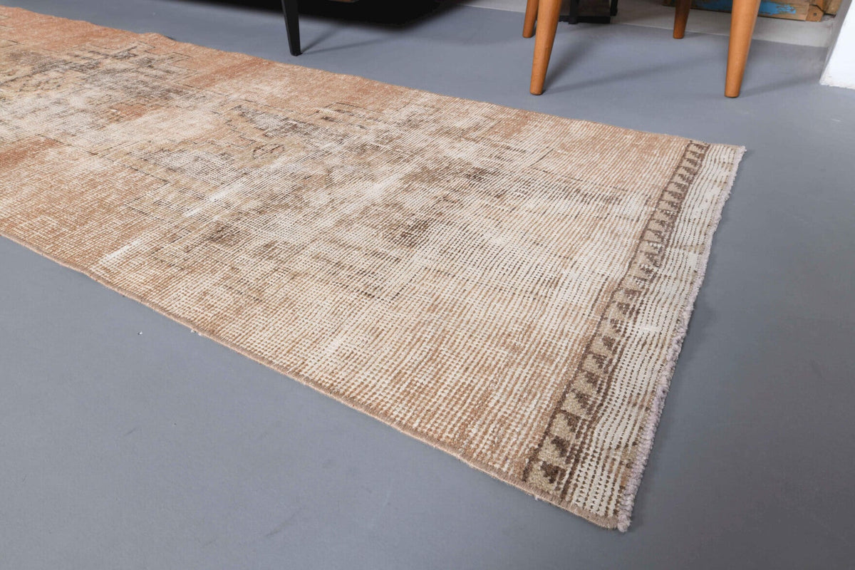 El yapımı vintage yolluk 79x361 cm geometrik desenli yün - mekan görünümü