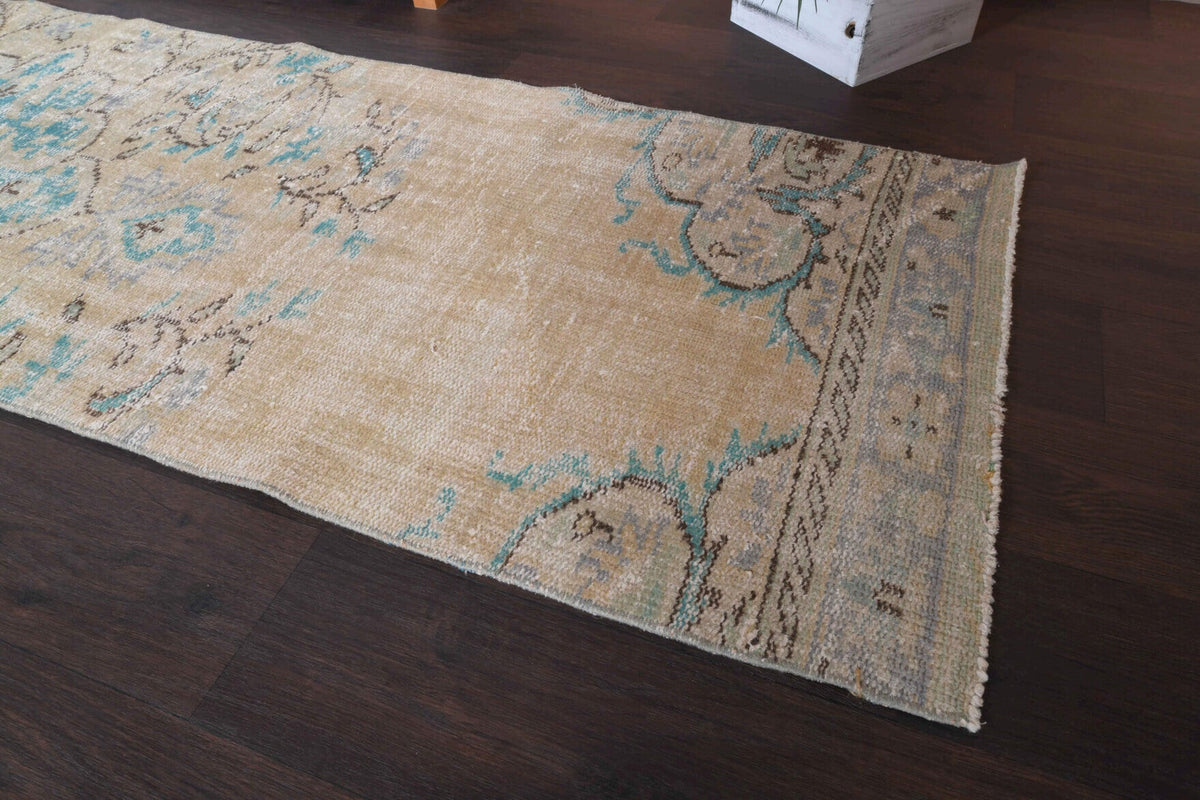 El yapımı vintage yolluk 74x272 cm oryantal desenli yün - mekan görünümü