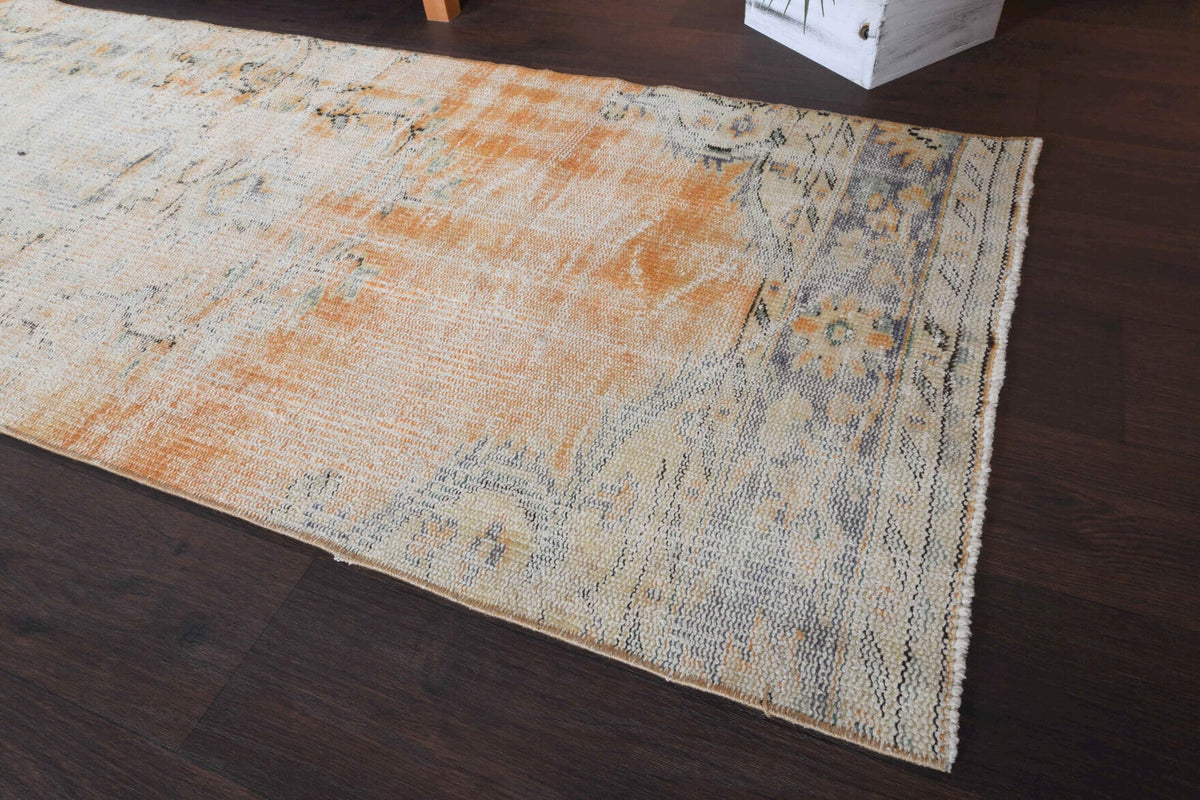 El yapımı vintage yolluk 79x274 cm oryantal desenli yün - mekan görünümü