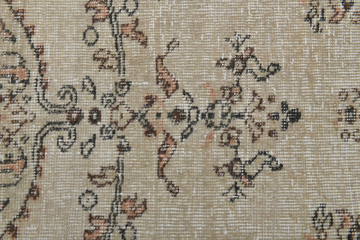 El yapımı vintage yolluk 79x310 cm çiçek desenli desenli yün - farklı açıdan görünüm