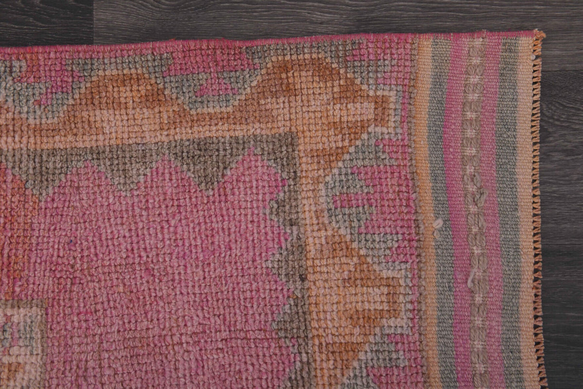 El yapımı vintage yolluk 109x361 cm oryantal desenli yün - açık alan görünümü