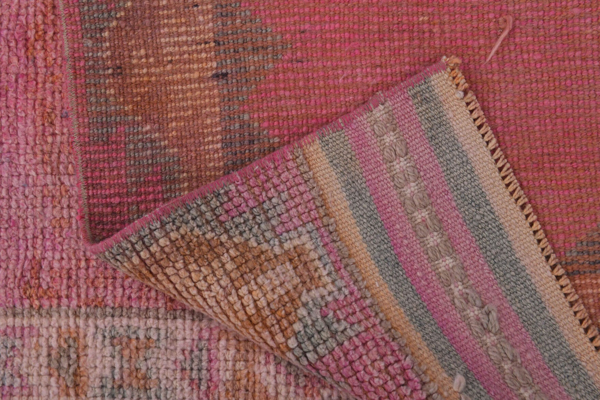 El yapımı vintage yolluk 109x361 cm oryantal desenli yün - farklı açıdan görünüm