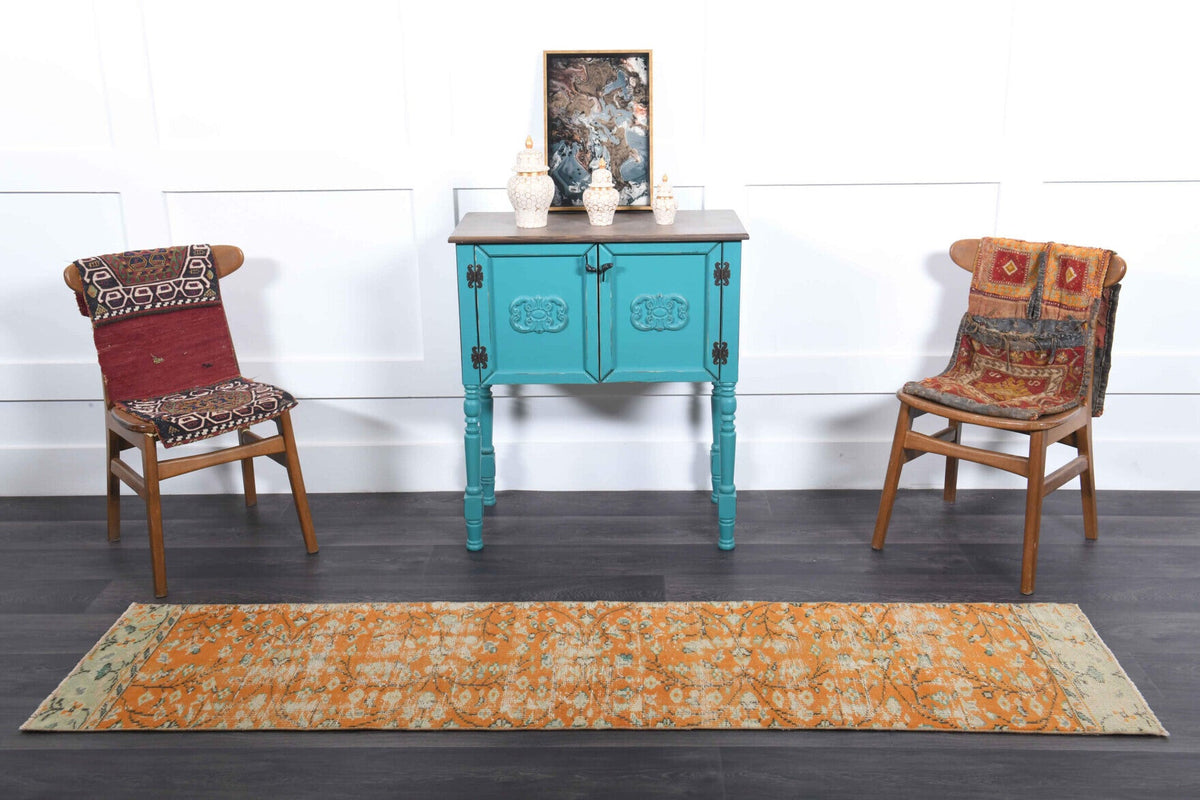 Vintage Oushak Runner Rug - 34330