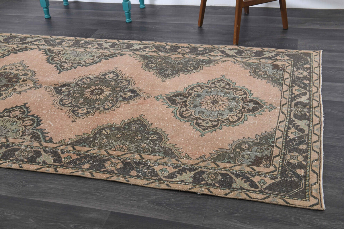 El yapımı vintage yolluk 147x381 cm tribal desenli yün - mekan görünümü
