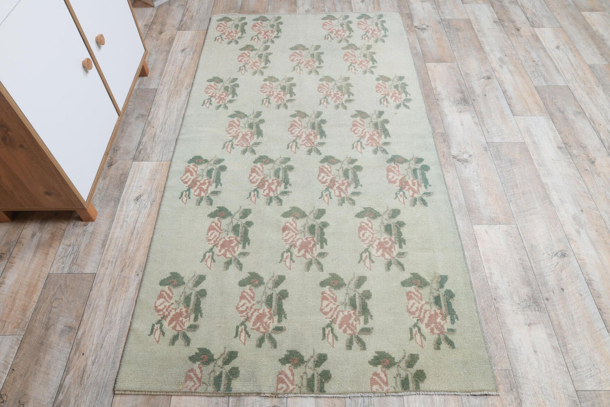 Tek parça el dokuma vintage halı 110x207 cm (2,28 m²) – Pera Halı