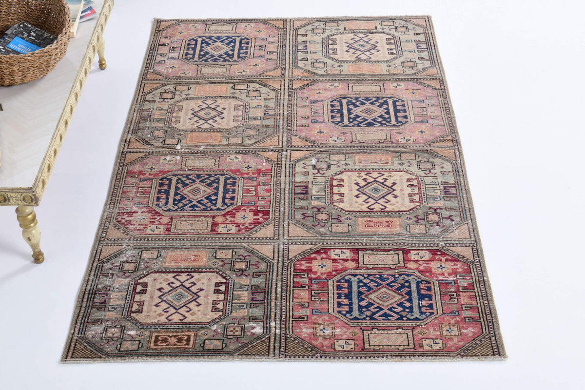 Ikat Design Anatolian Area Rug