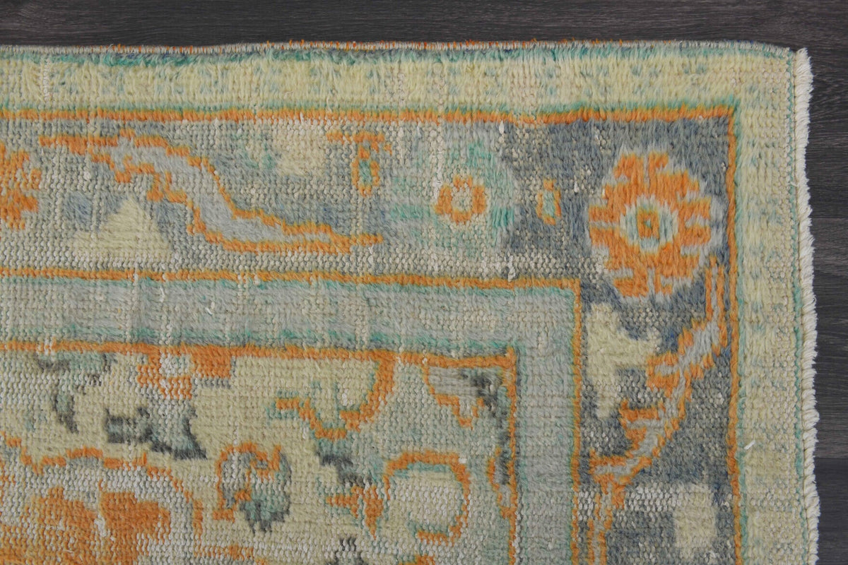 El yapımı vintage halı 183x274 cm oryantal desenli yün - farklı açıdan görünüm