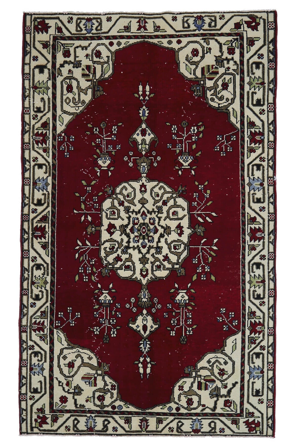 Oriental Vibrant Vintage Oushak Area Rug