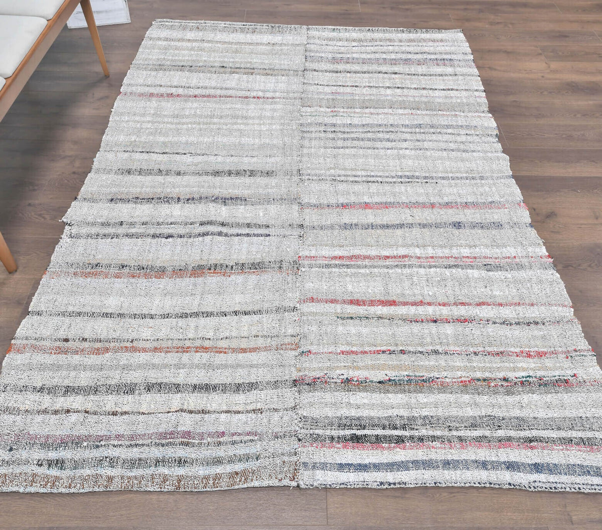 Vintage Striped Kilim Area Rug