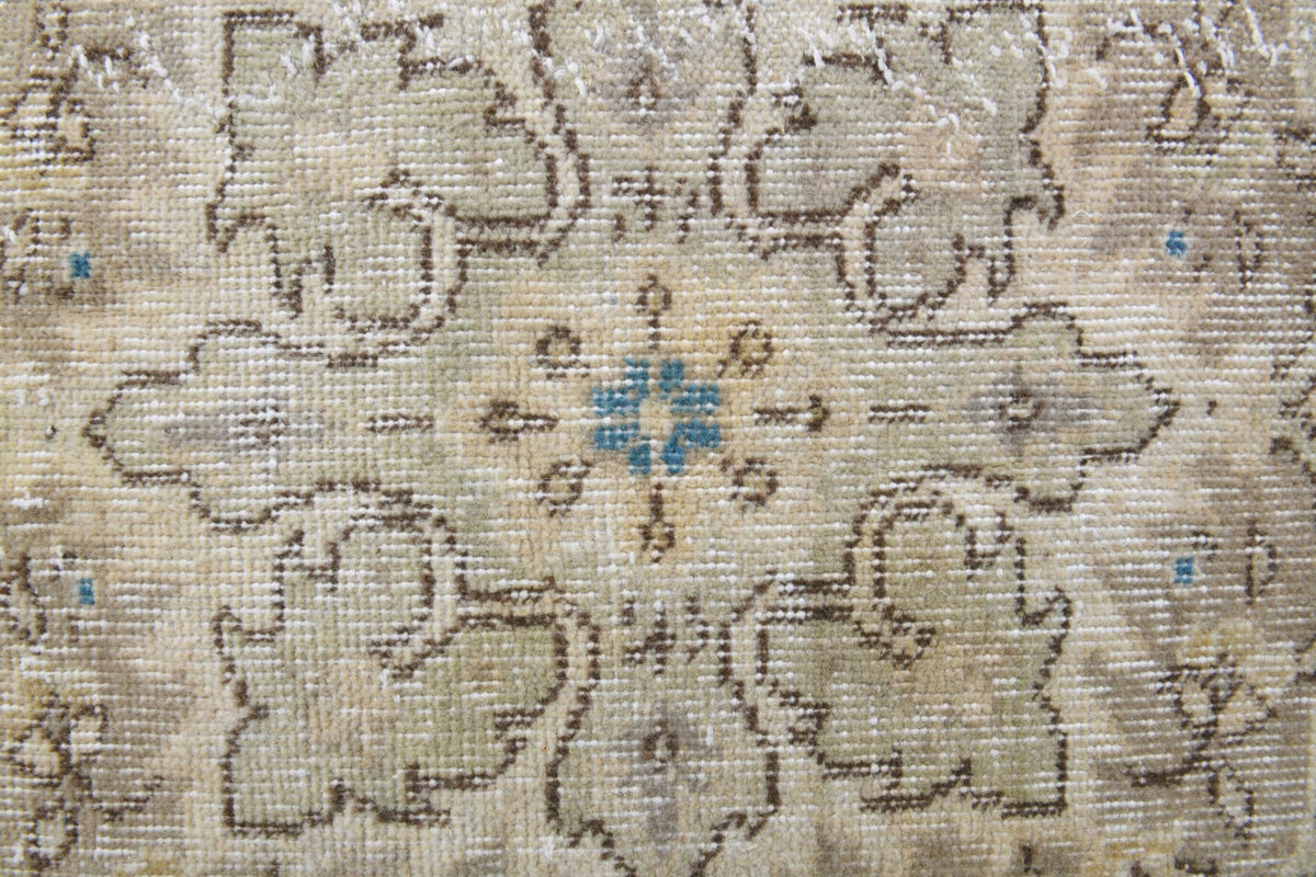 El yapımı vintage halı 259x363 cm oryantal desenli yün - üstten görünüm
