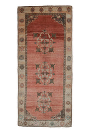 Vintage Oushak Wide Runner Rug