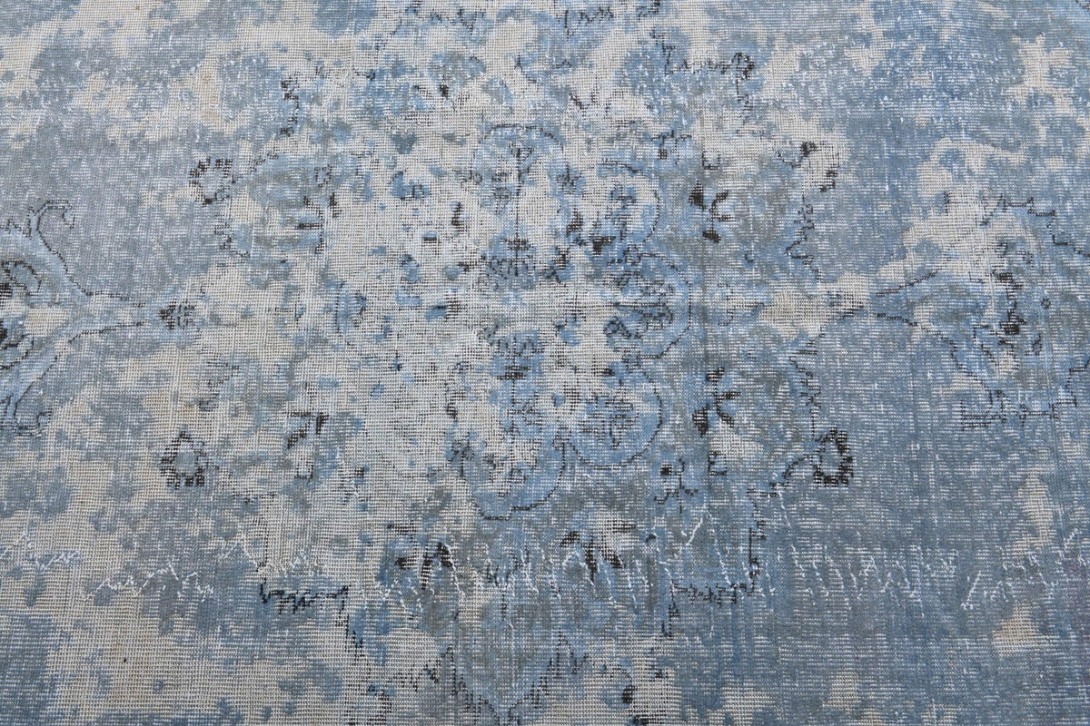 El yapımı vintage halı 193x290 cm çiçek desenli desenli yün - desen detayı