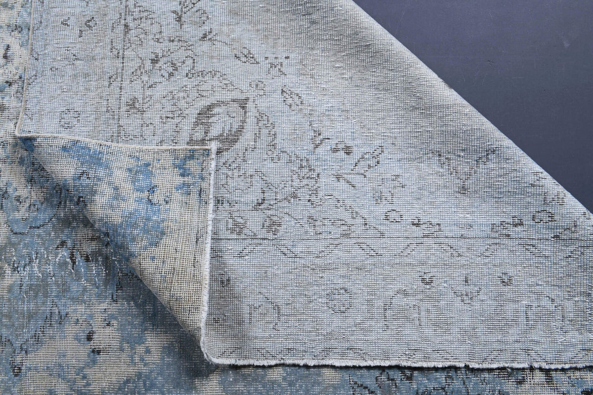 El yapımı vintage halı 193x290 cm çiçek desenli desenli yün - mekan görünümü