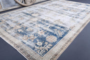 El yapımı vintage halı 203x310 cm oryantal desenli yün - detay görünümü