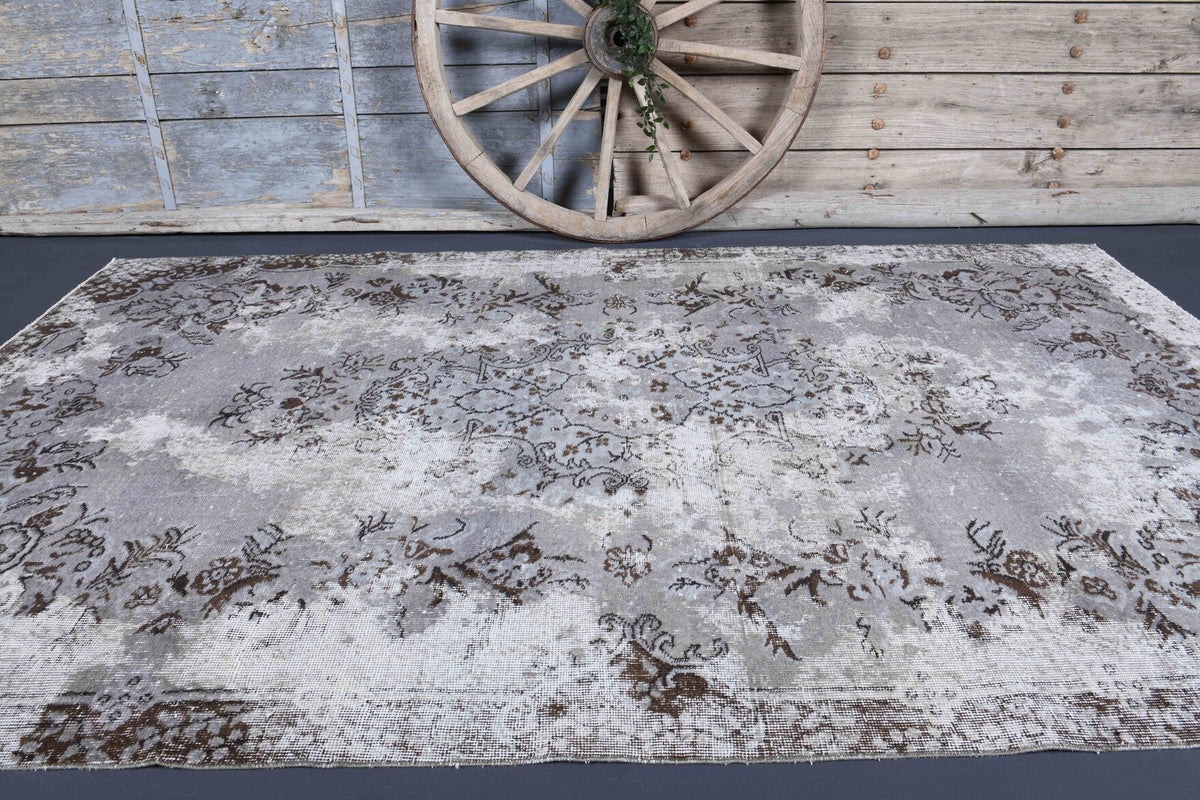 Distressed Vintage Anatolian Area Rug