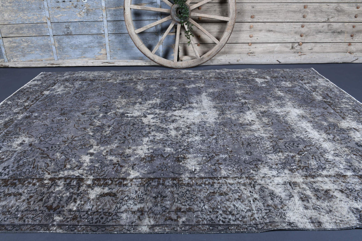 Vintage Hereke Distressed Area Rug