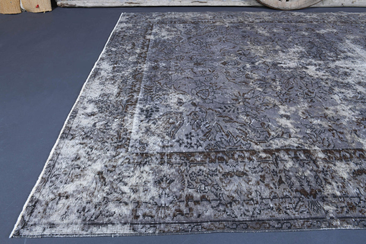 Vintage Hereke Distressed Area Rug