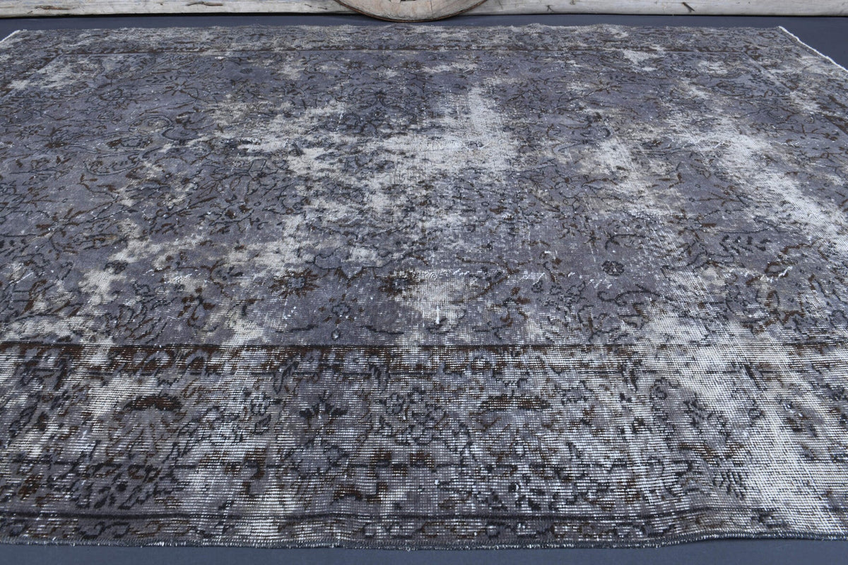 Vintage Hereke Distressed Area Rug