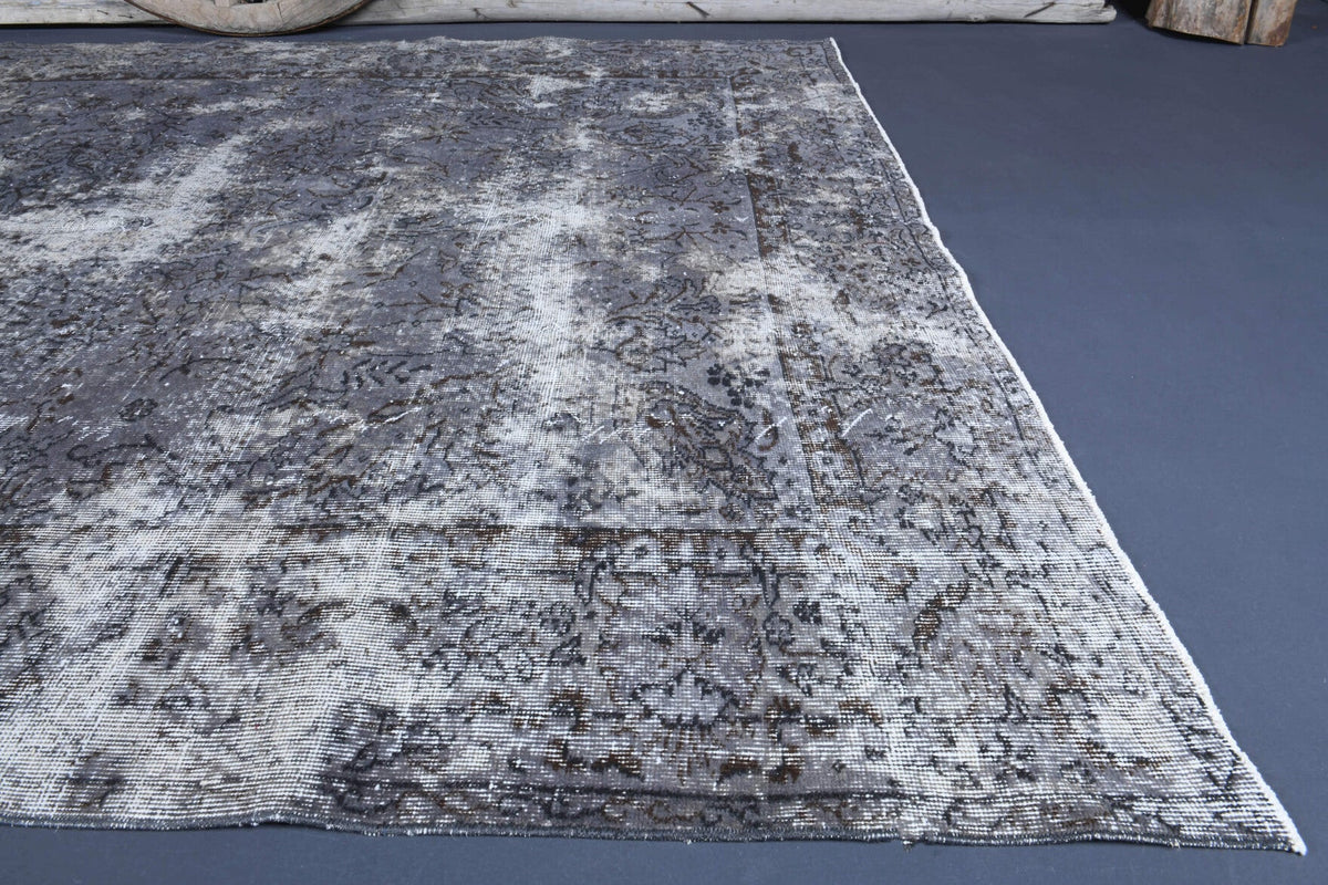 Vintage Hereke Distressed Area Rug