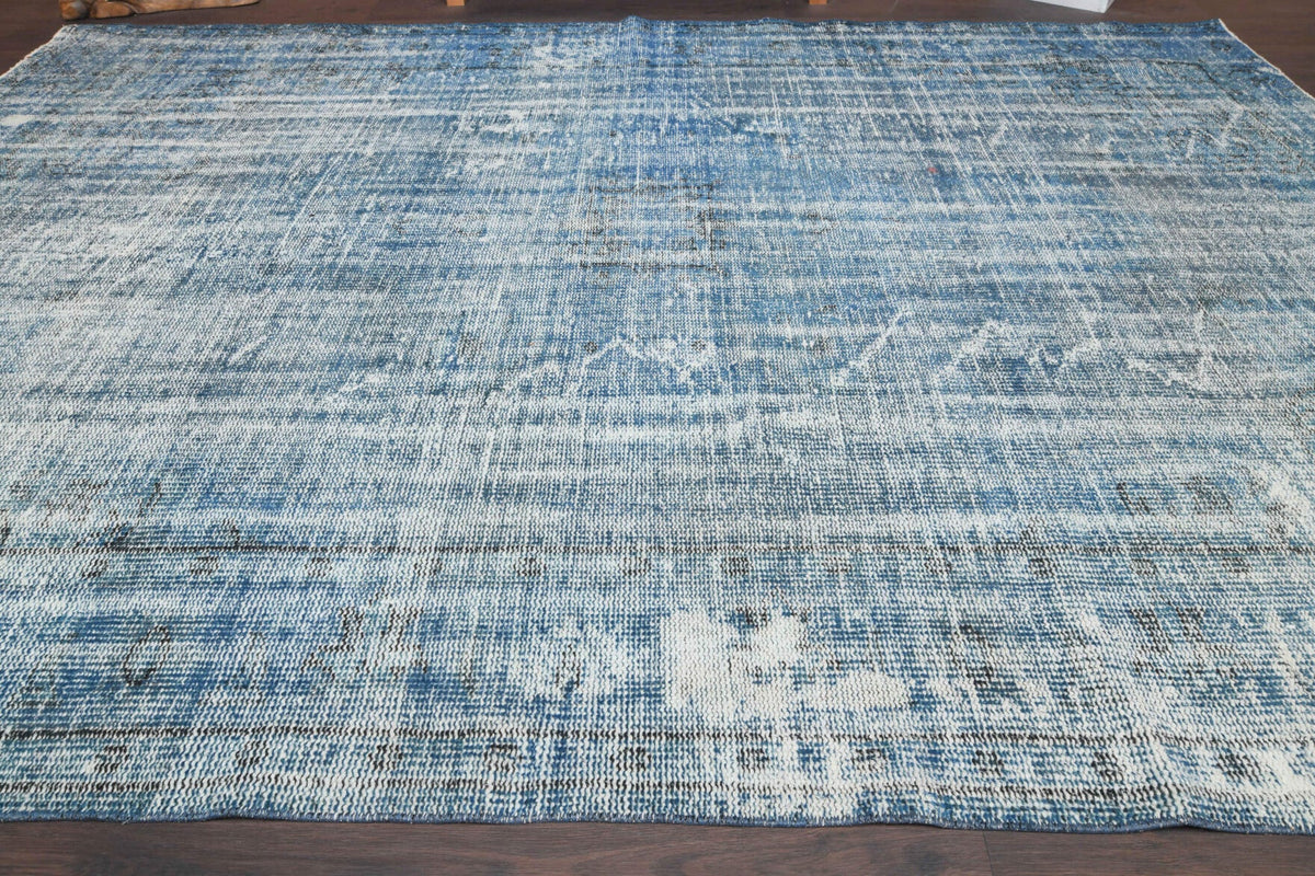 Blue Oushak Vintage Area Rug