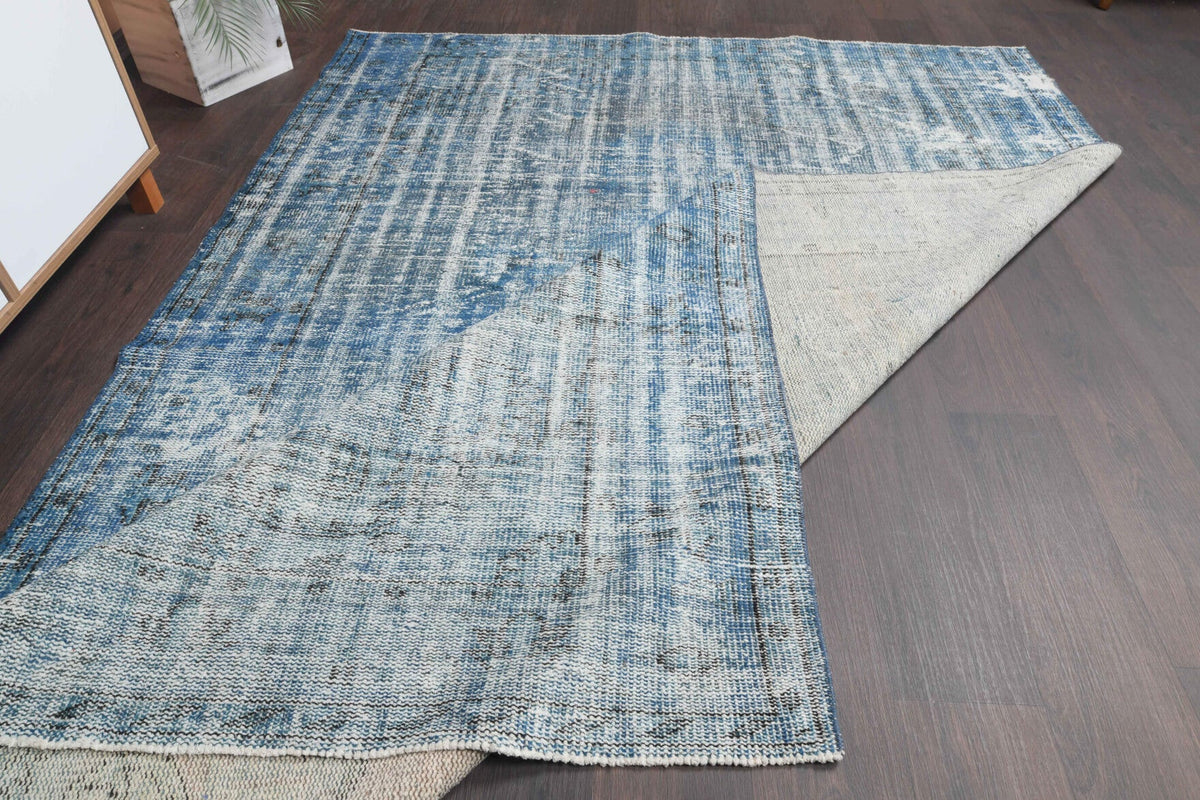 Blue Oushak Vintage Area Rug