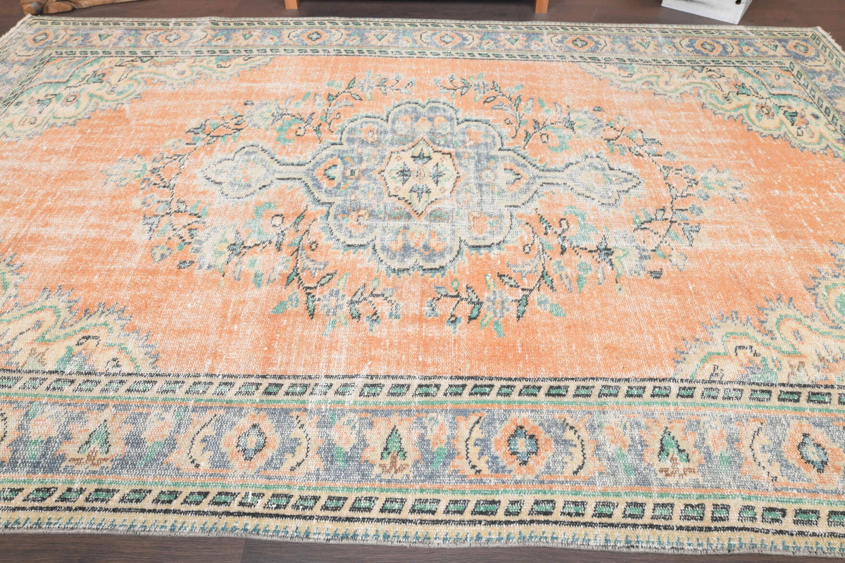 Vintage Anatolian Orange Area Rug